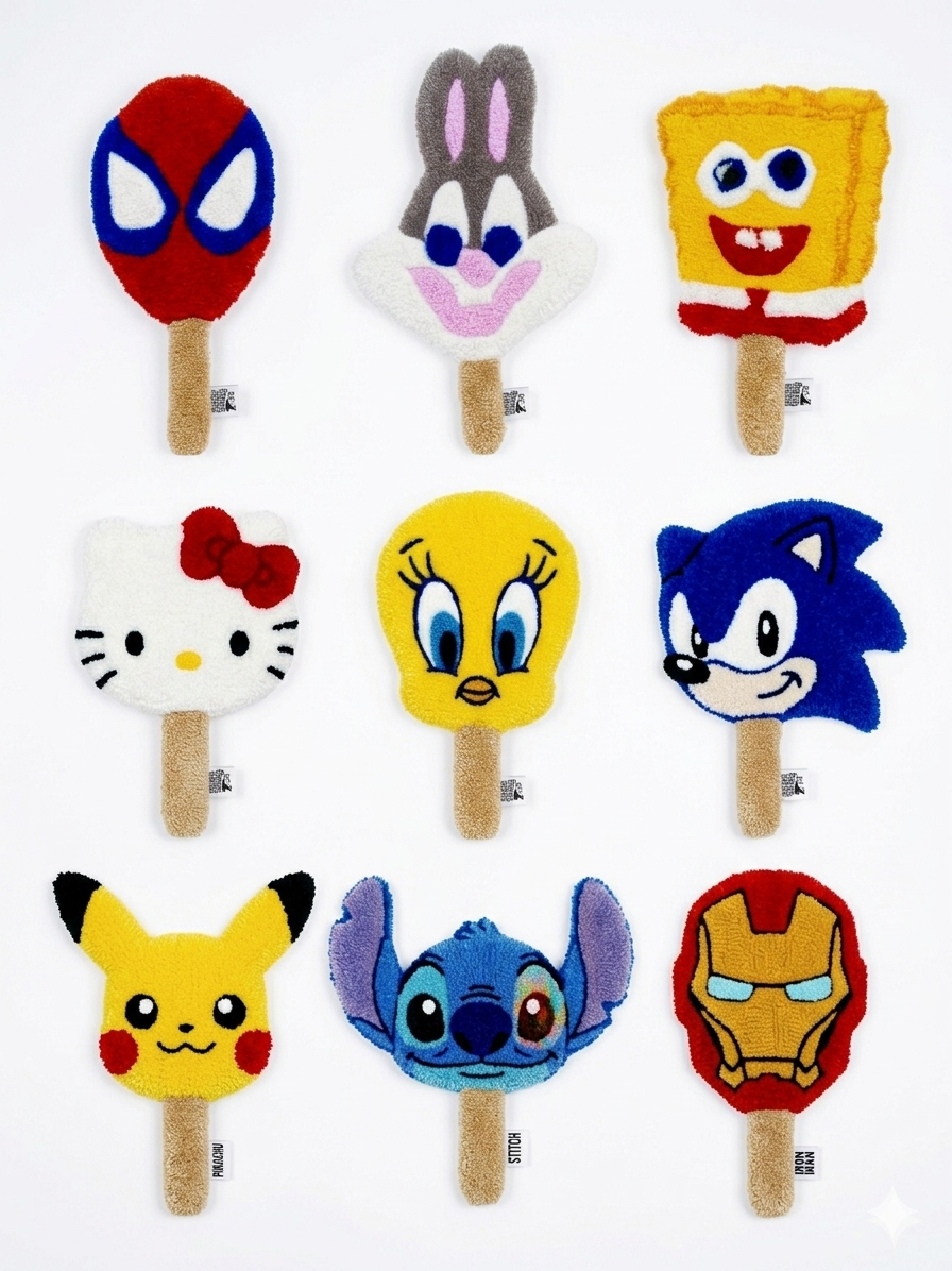 Popsicle Character Wall Rug